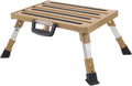 Aluminum RV Steps 4-Level Adjustable Folding Step Stool - Sturdy