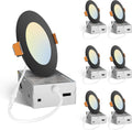 4 in Recessed LED Ceiling Light 5CCT Selectable - Ultra-Thin Dimmable