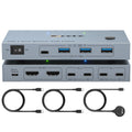 USB C KVM Switch 2 Monitors 2 Laptops - Dual 4K@60Hz KVM