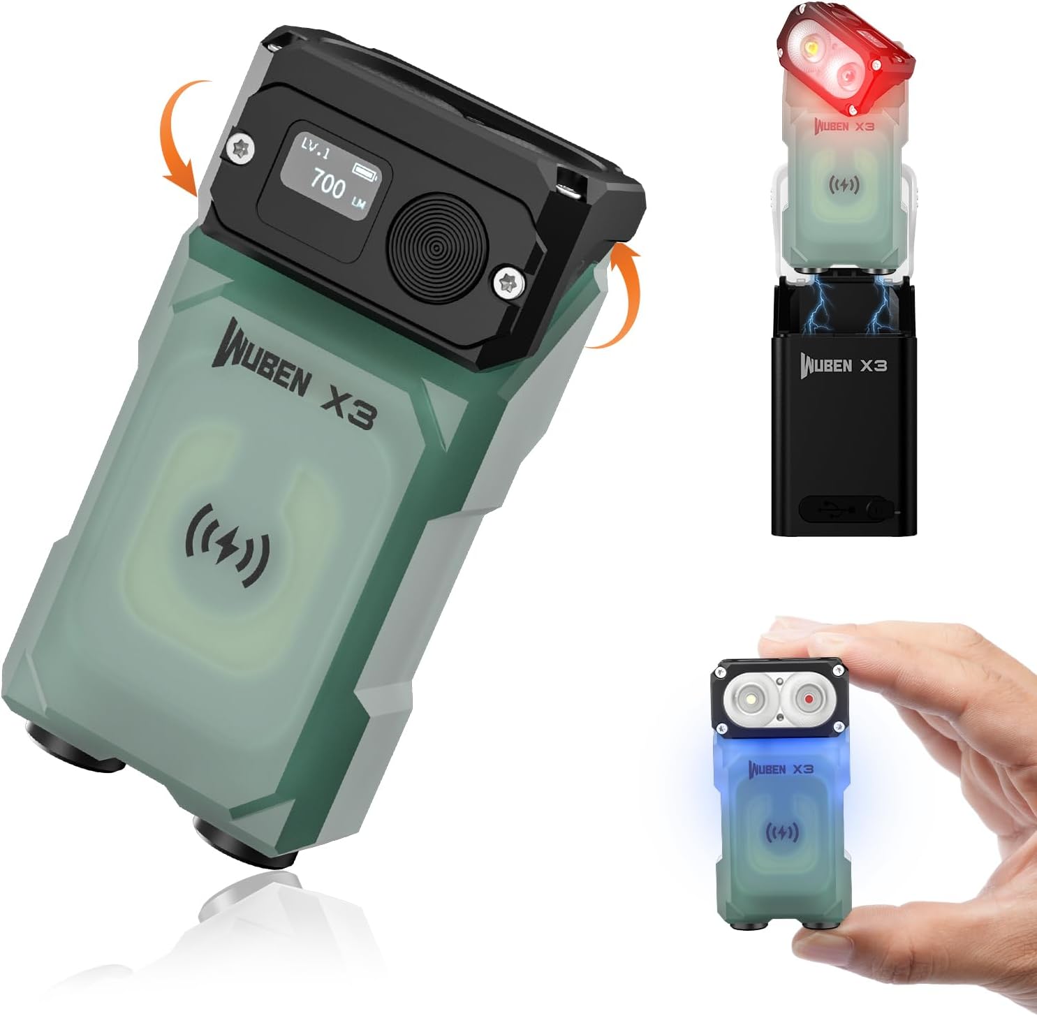 WUBEN X3 Mini Flashlight: 700 Lumens EDC Keychain Light