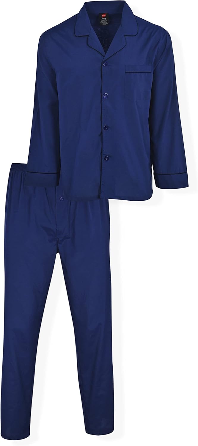 Hanes Men's Long Sleeve Pajama Set for Ultimate Comfort
