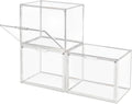 Clear Stackable Plastic Storage Bins with Magnetic Lid - 3 Pack