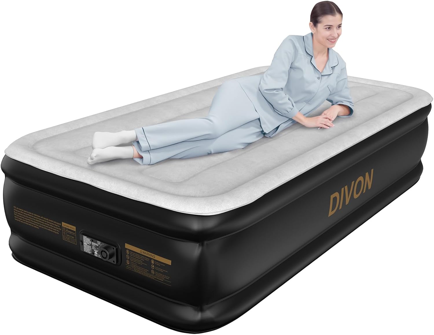 DIVON Twin Air Mattress with Built-in Pump for Comfort