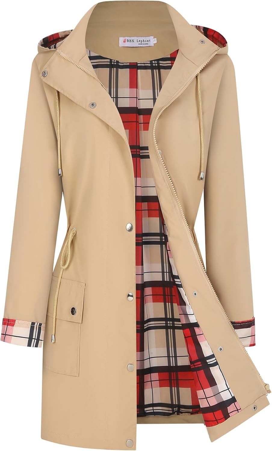 BBX Lephsnt Rain Coats for Women - Waterproof Windbreaker Jacket