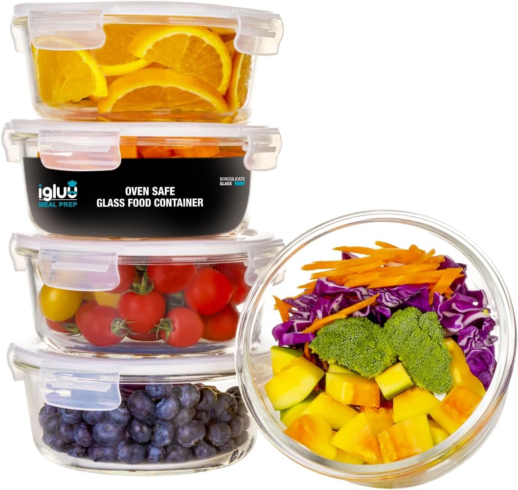 Igluu Meal Prep Glass Containers for Safe Food Storage