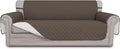Reversible Taupe/Ivory Sofa Cover for 3 Cushion Couch - Water