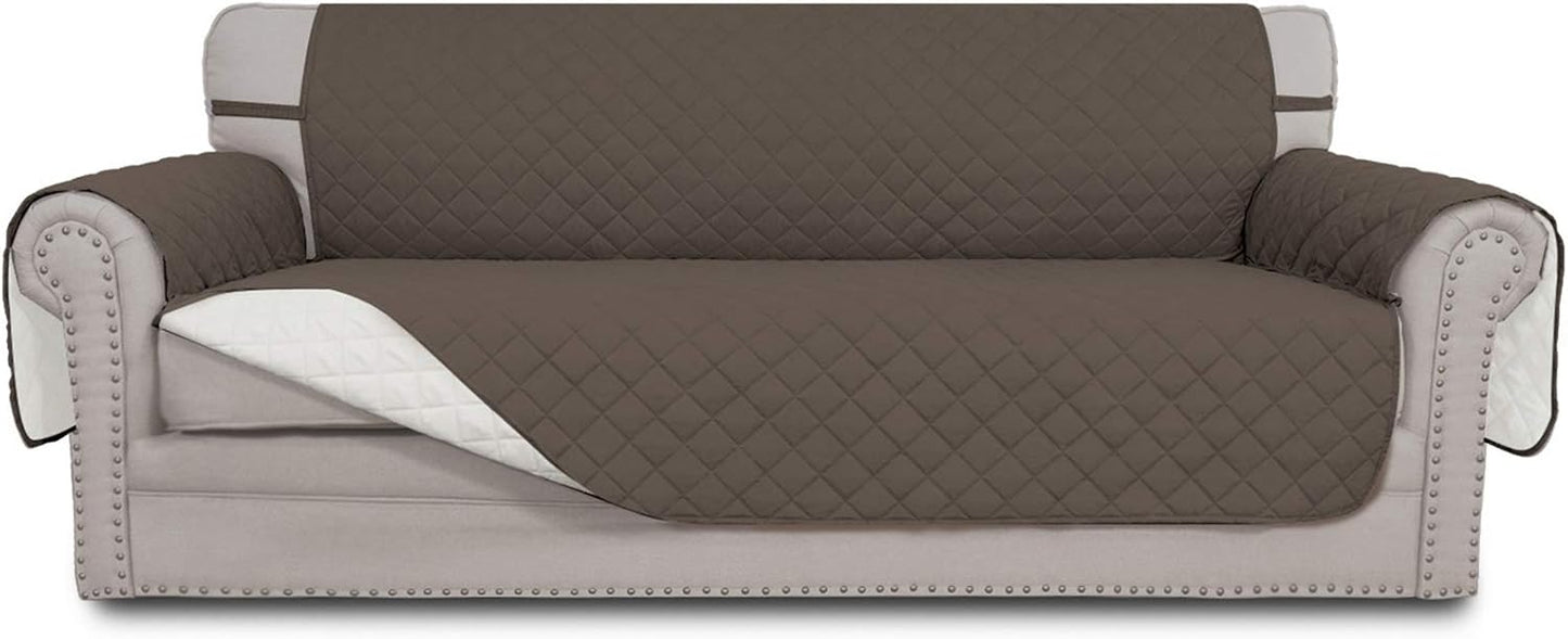 Easy-Going Reversible Couch Cover for 3 Cushion Sofa Protection