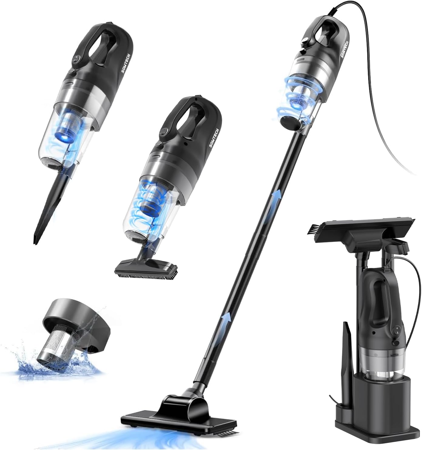 SOWTECH Corded Vacuum Cleaner with Super Power Suction for Home