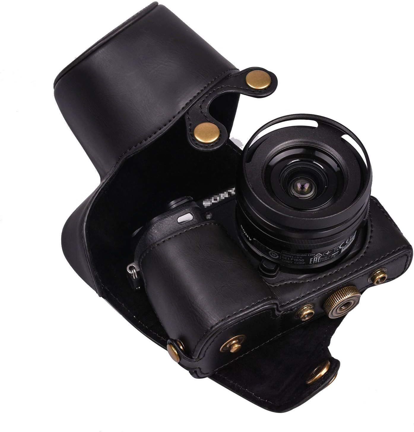 Premium PU Full Body Leather Camera Case for Sony a6400 a6300