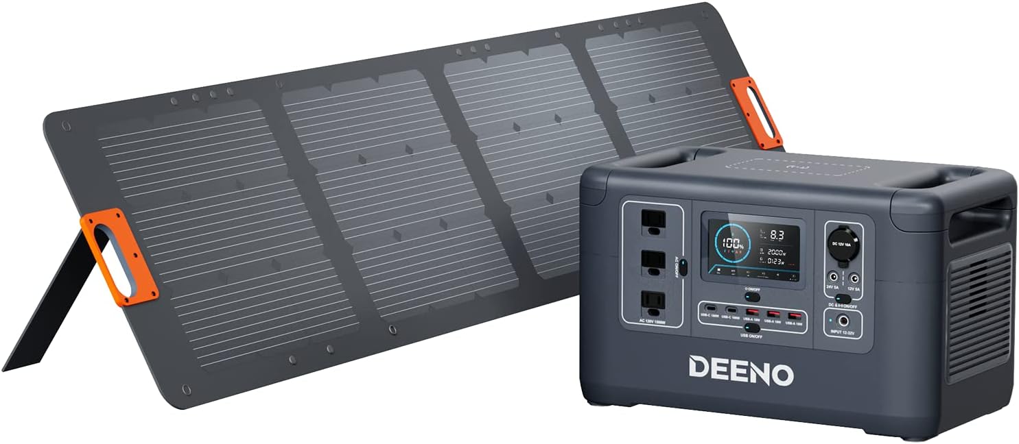 Portable Solar Power Station: 1500W Generator for Outdoors