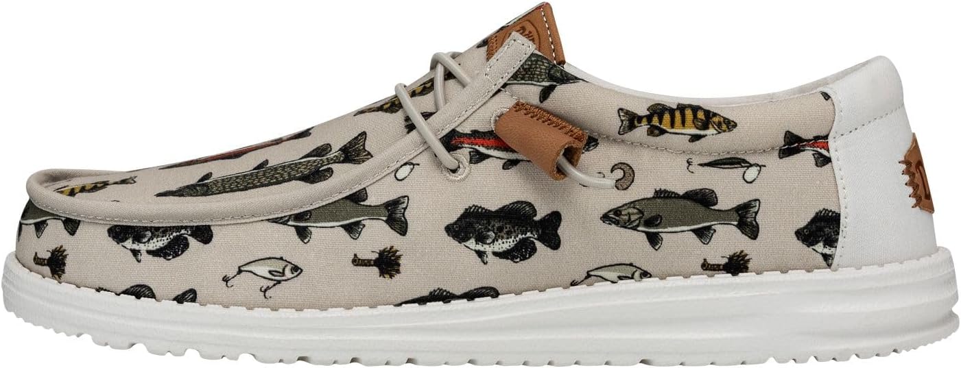 HEYDUDE Mens Wally Fish Lure Slip-On Shoes for Casual Wear
