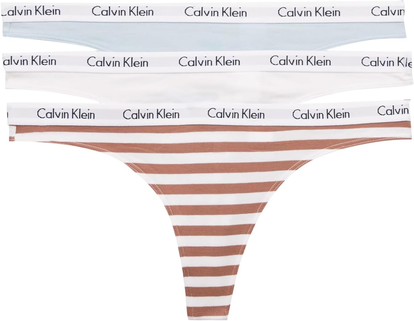 Calvin Klein Women's Carousel Logo Cotton Stretch Thong Panties