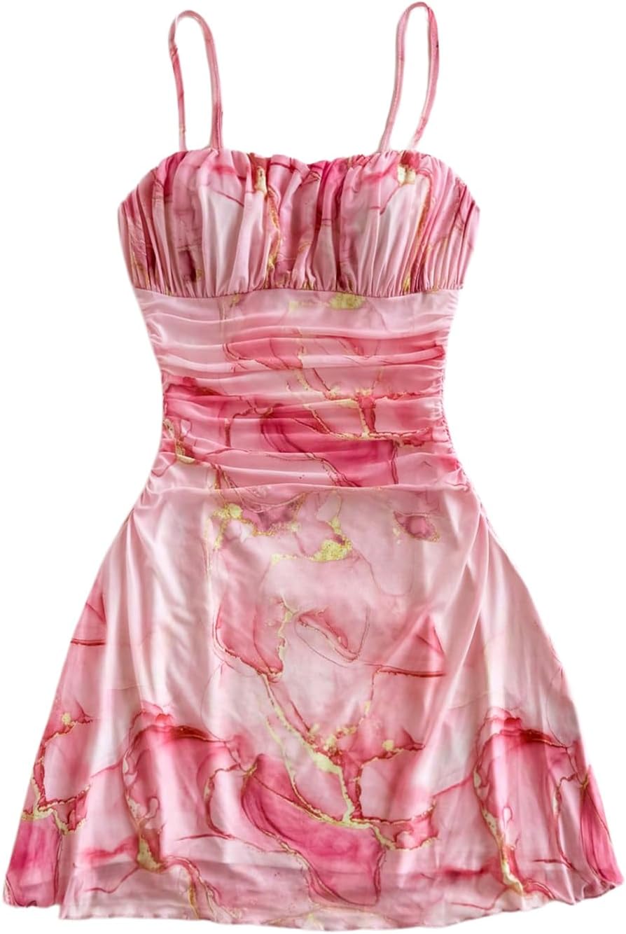 Floral Print Ruched Cami Dress for Women - Stylish Summer Wear