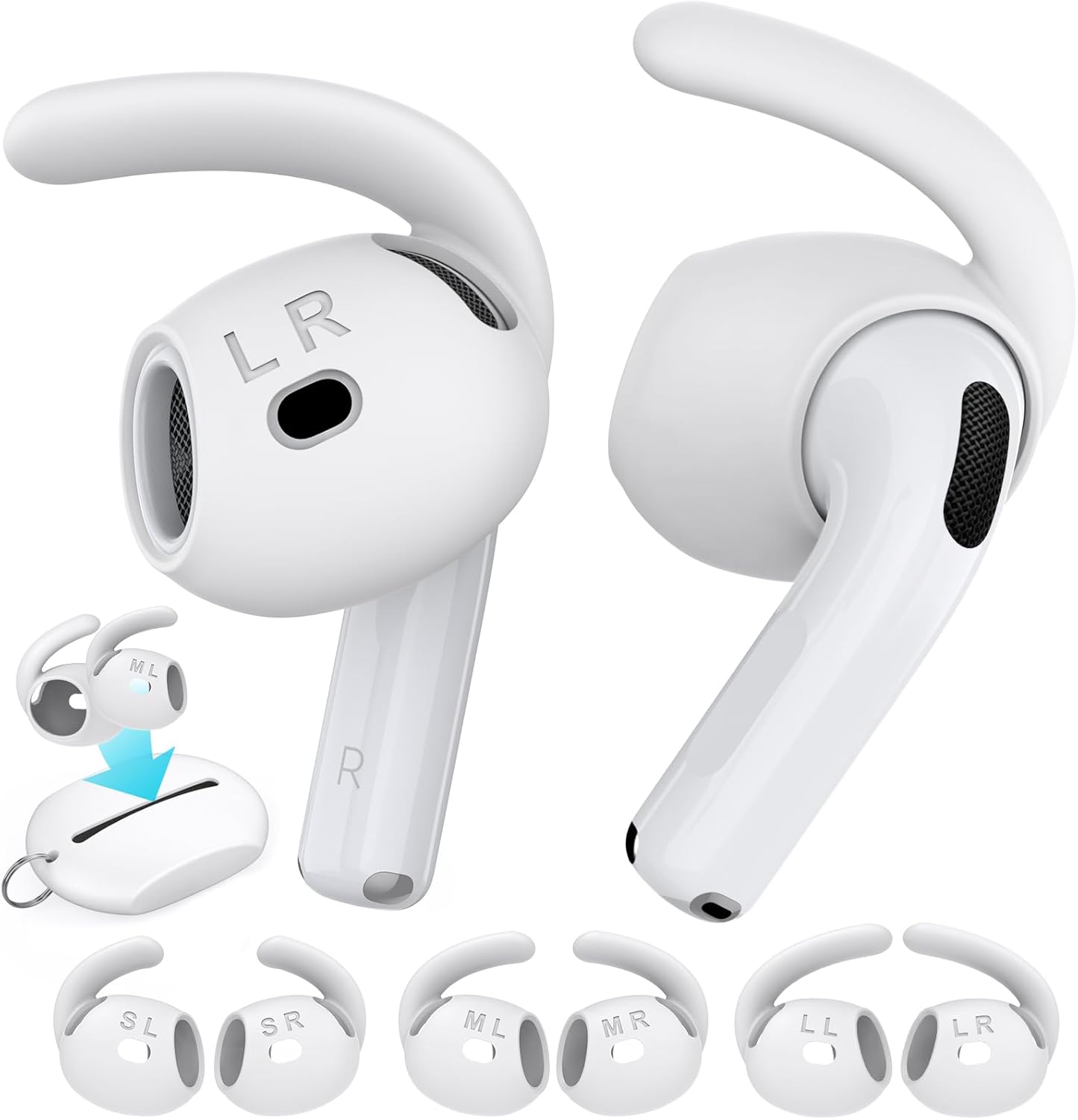 AhaStyle AirPods 4th Gen Ear Hooks + Storage Pouch