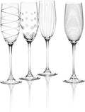 Mikasa Crystal Cheers Champagne Flutes Set of 4 for Bubbly Drinks