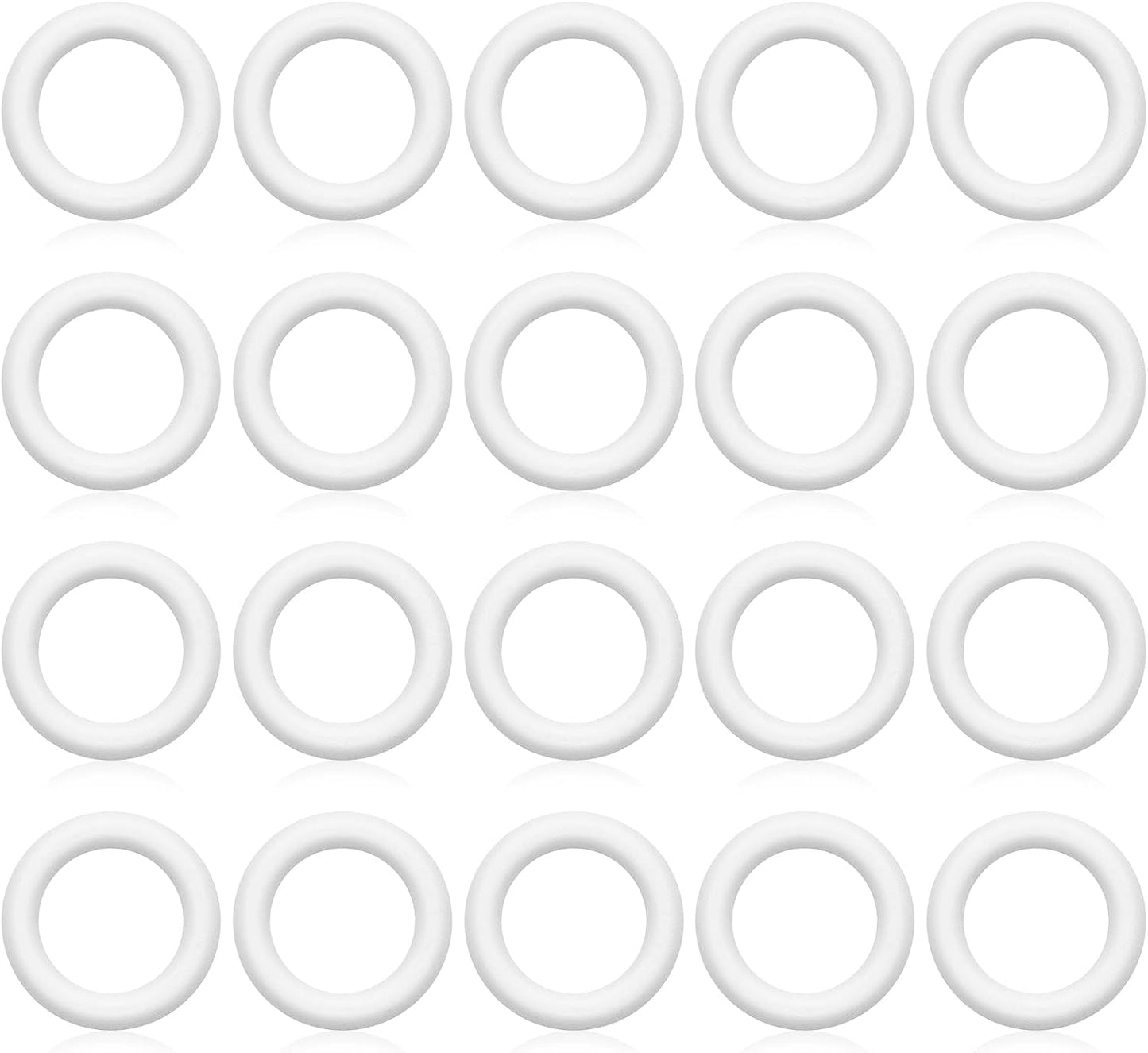 36 Pcs 6 Inch Foam Wreath Forms for Crafts and DIY Projects