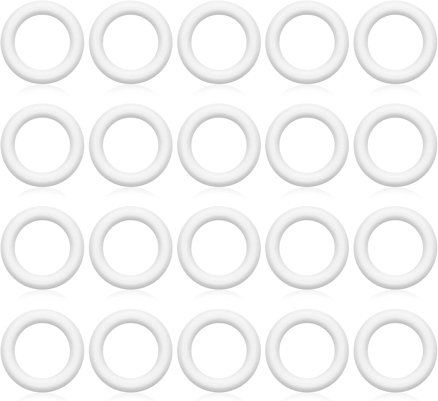 36 Pcs 6 Inch Foam Wreath Forms for Crafts and DIY Projects