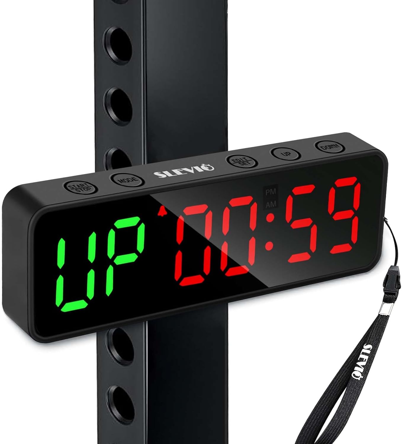 Small Gym Timer Clock Stopwatch for Home Gym and Garage Use