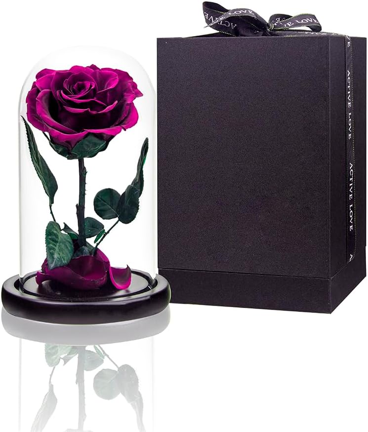 Preserved Roses in Glass Dome - Unique Gifts for Women