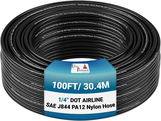 1/4 Dot Air Line - 100 Feet Nylon Hose for Brake Systems