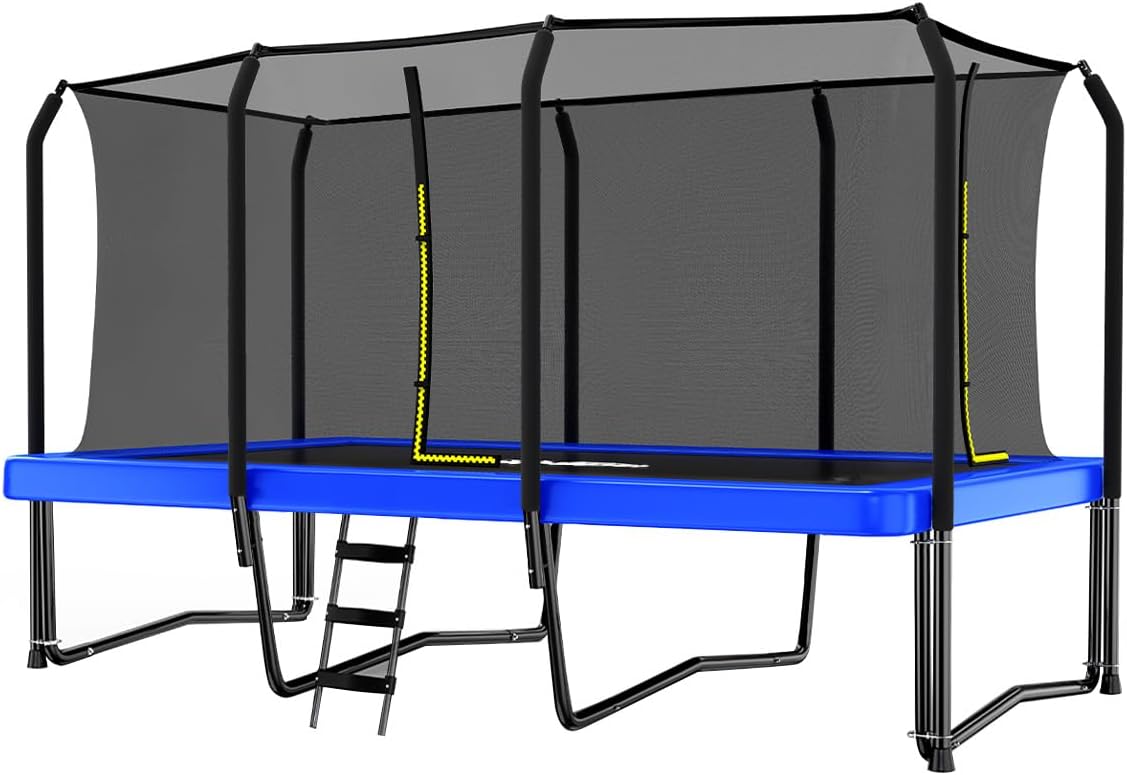 Zupapa 1500LBS Weight Capacity Rectangle Trampoline for Fun