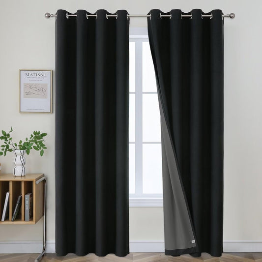 Joydeco Blackout Curtains 120 Inches Long for Total Privacy