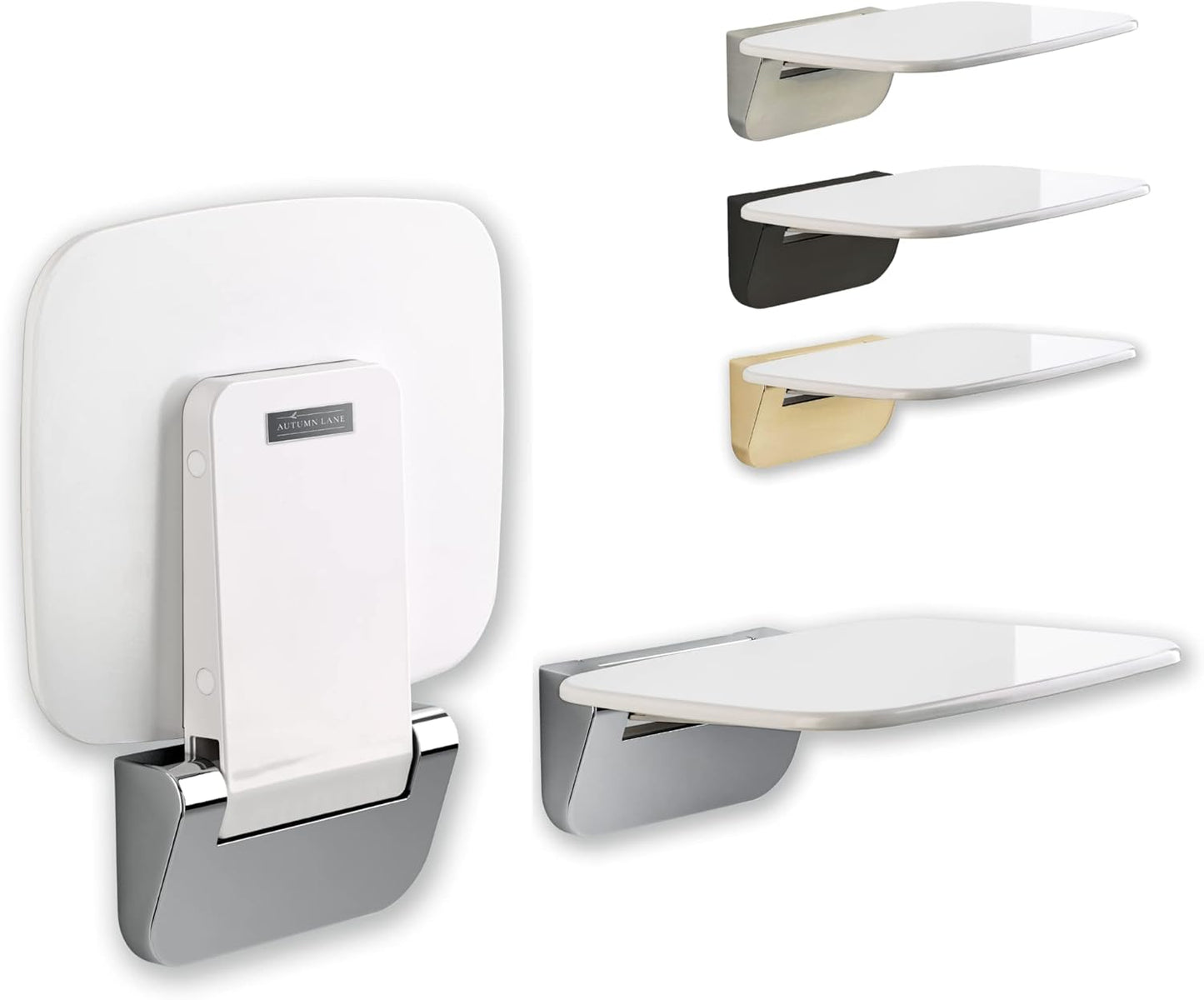 Space-Saving Secure Shower Seat 350lbs Capacity