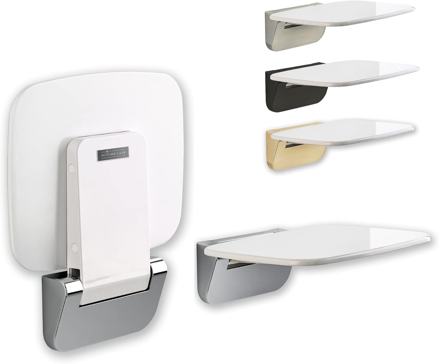 Space-Saving Secure Shower Seat 350lbs Capacity