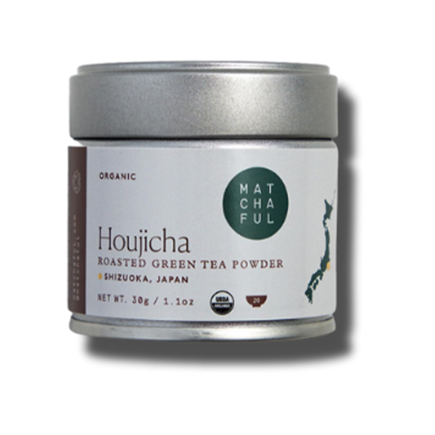 Matchaful Houjicha Powder - Organic Roasted Green Tea Delight