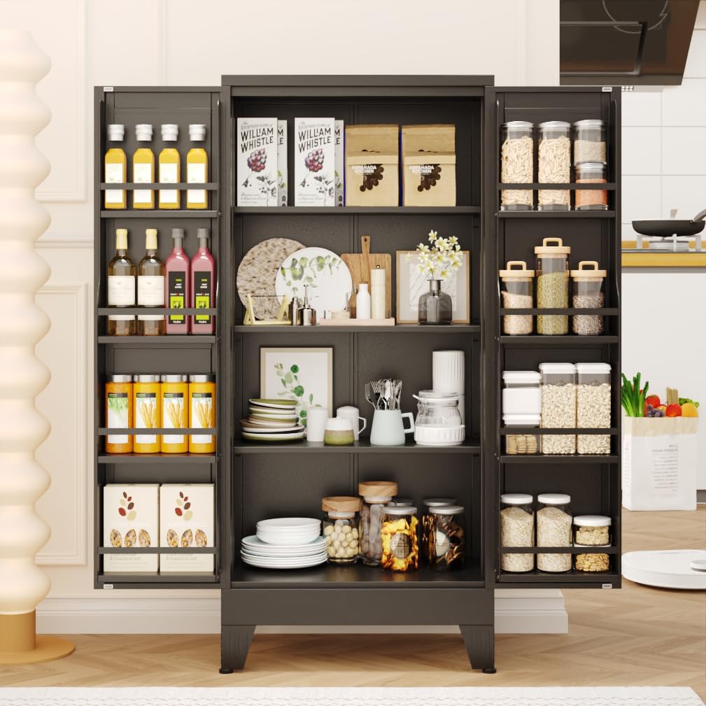 51 Kitchen Pantry Cabinet with Adjustable Shelves for Storage