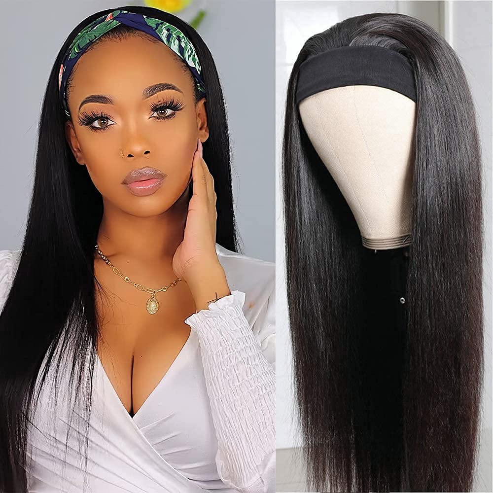 TNICE Headband Wig Human Hair Straight 22 Inch for Black Women