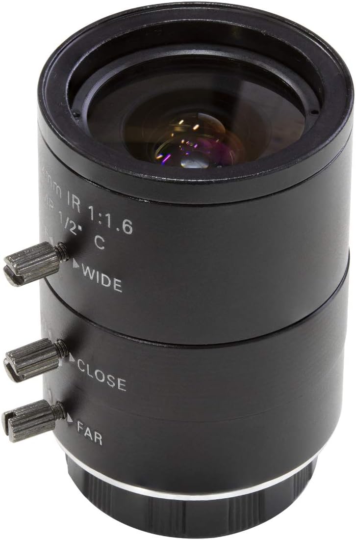Arducam 4-12mm Varifocal C-Mount Lens for Raspberry Pi HQ Camera