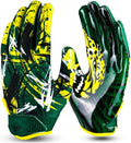 PLAYUER Adult Football Gloves with Ultra Tacky Silicone Palm Receiver