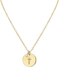 Handmade Pearl Cross Charm Necklace - Adjustable Gold Fill Gift