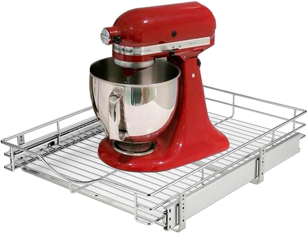 DINDON 1 Tier Pull Out Cabinet Organizer for Kitchen Storage