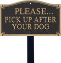 Please Pick Up After Your Dog Yard Sign - Durable Aluminum Plaque