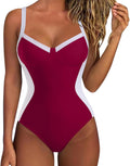 Womens Tummy Control One Piece Swimsuit - Slimming Lace-Up Back Shoes