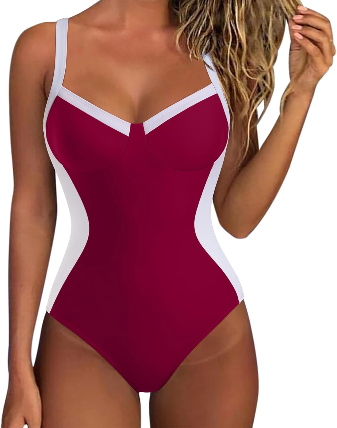 SUUKSESS Womens Tummy Control One Piece Swimsuit for Summer Fun