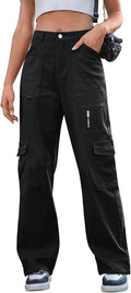 IVIR Cargo Pants Women High Waist Wide Leg Casual Pants - Comfortable