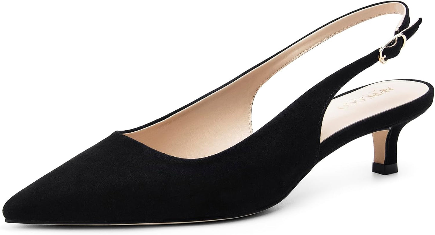 Elegant Women's Kitten Heels Slingback Pumps for Any Occasion