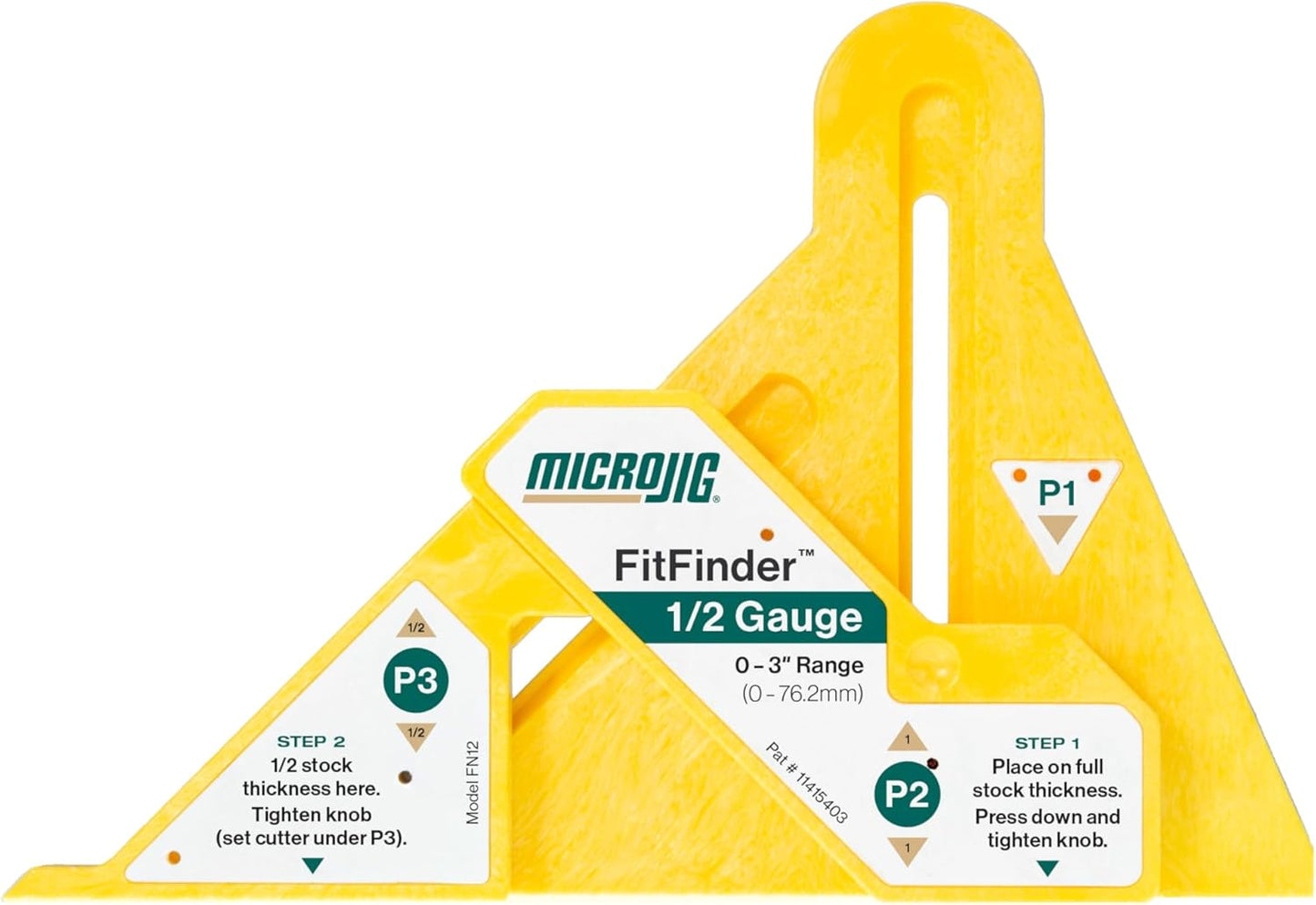 MICROJIG FitFinder 1/2 Gauge Wood Center Point Finder Tool
