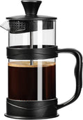 PARACITY Travel French Press - 304 Stainless Steel Filter, Heat Resistant Glass
