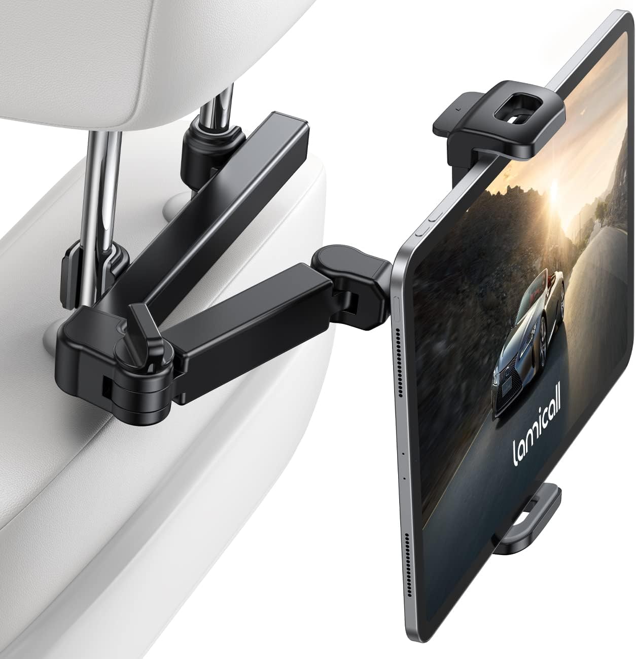 Adjustable Car Headrest Tablet Holder - Road Trip Essential for Kids