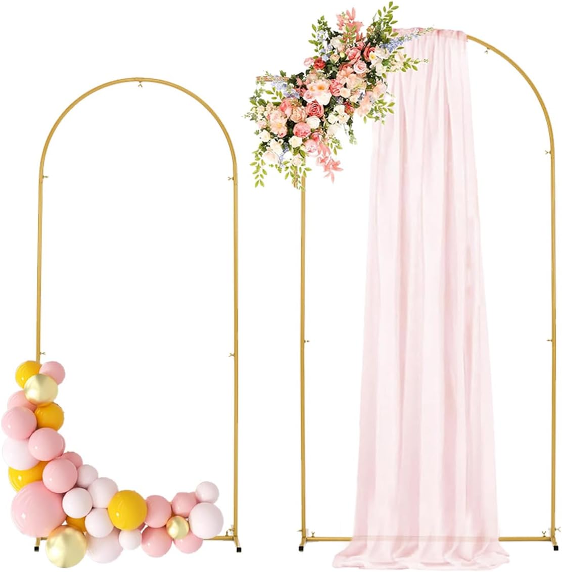 Gold Arch Backdrop Stand for Weddings and Party Decorations