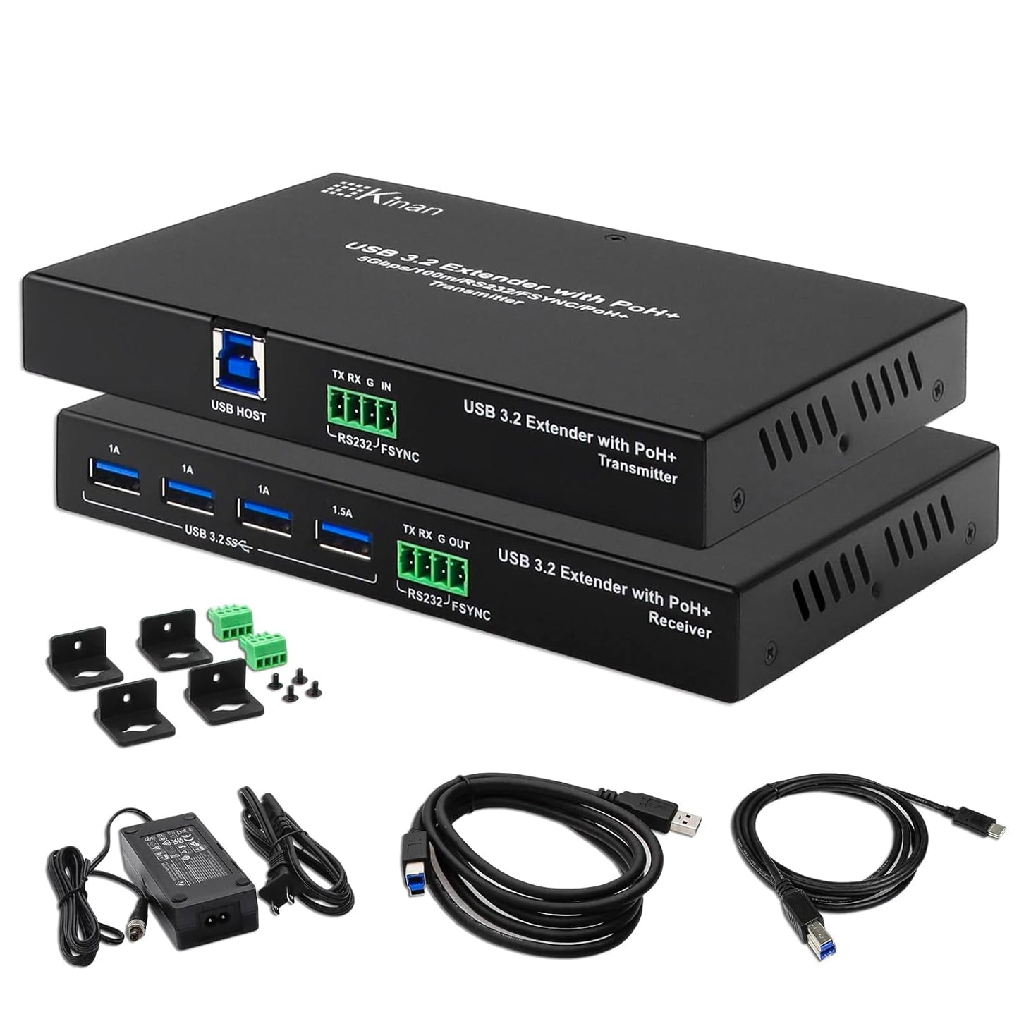 USB 3.2 Extender via Cat6a/Cat7 330FT for Multiple Devices