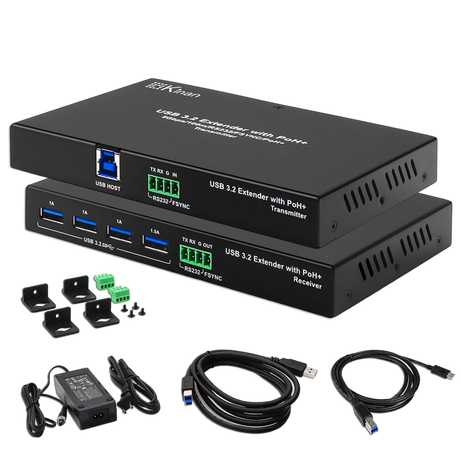 USB 3.2 Extender via Cat6a/Cat7 330FT for Multiple Devices