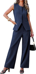 luvamia Vest Pants Suits for Women Dressy Pantsuit Sets - Classic