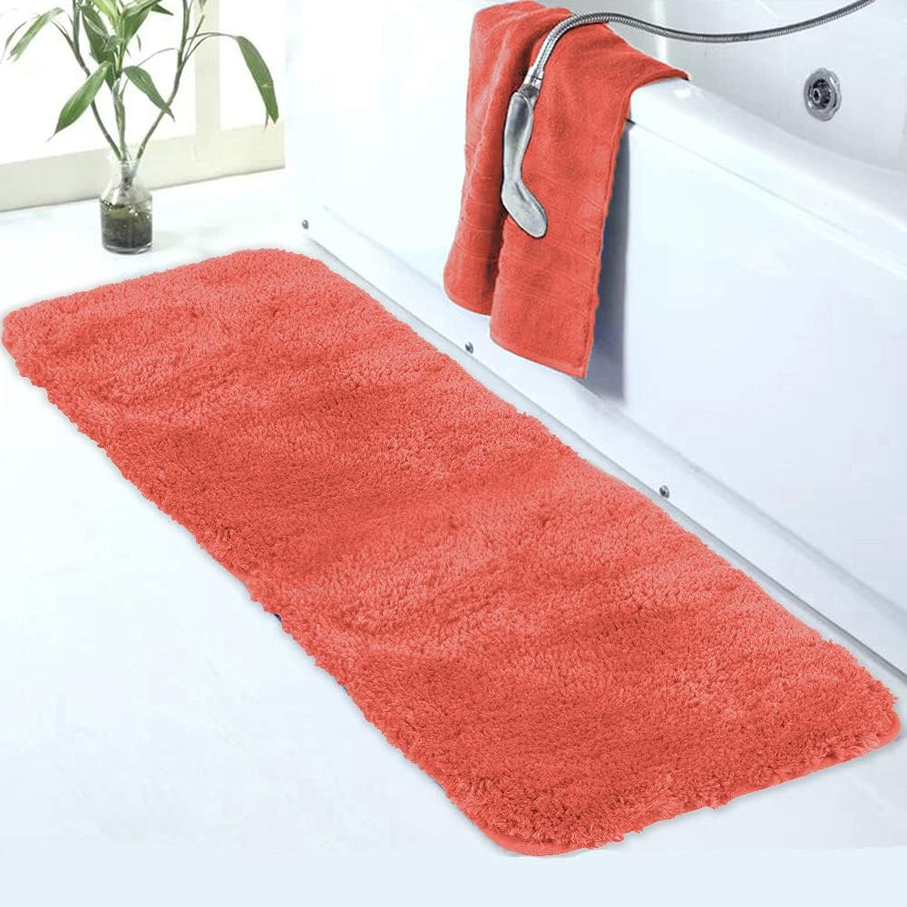 Walensee Bathroom Rug, Living Coral, Extra Soft and Absorbent