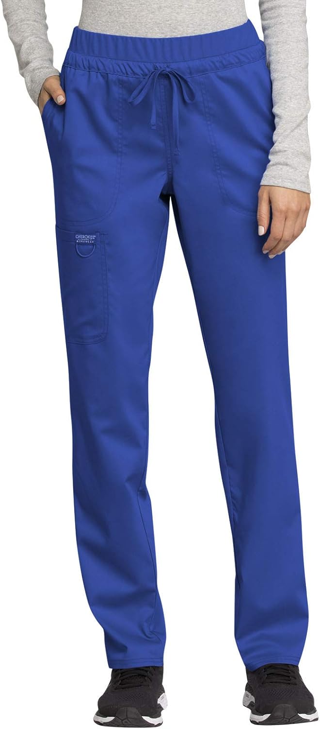 Cherokee Scrubs for Women Mid Rise Tapered Leg Drawstring Pants