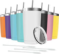 20 oz Insulated Tumbler 8 Pack - Double Wall Travel Mug set